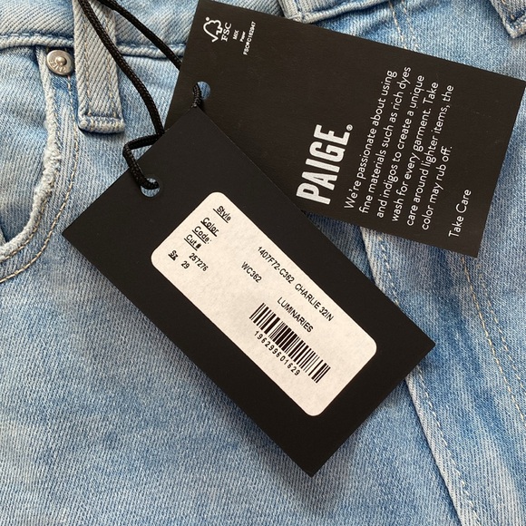 NWT Paige Charlie high rise super flare jeans in “luminaries” light wash - Picture 10 of 15